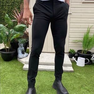 ASOS super skinny pants with jogger cuffs in black